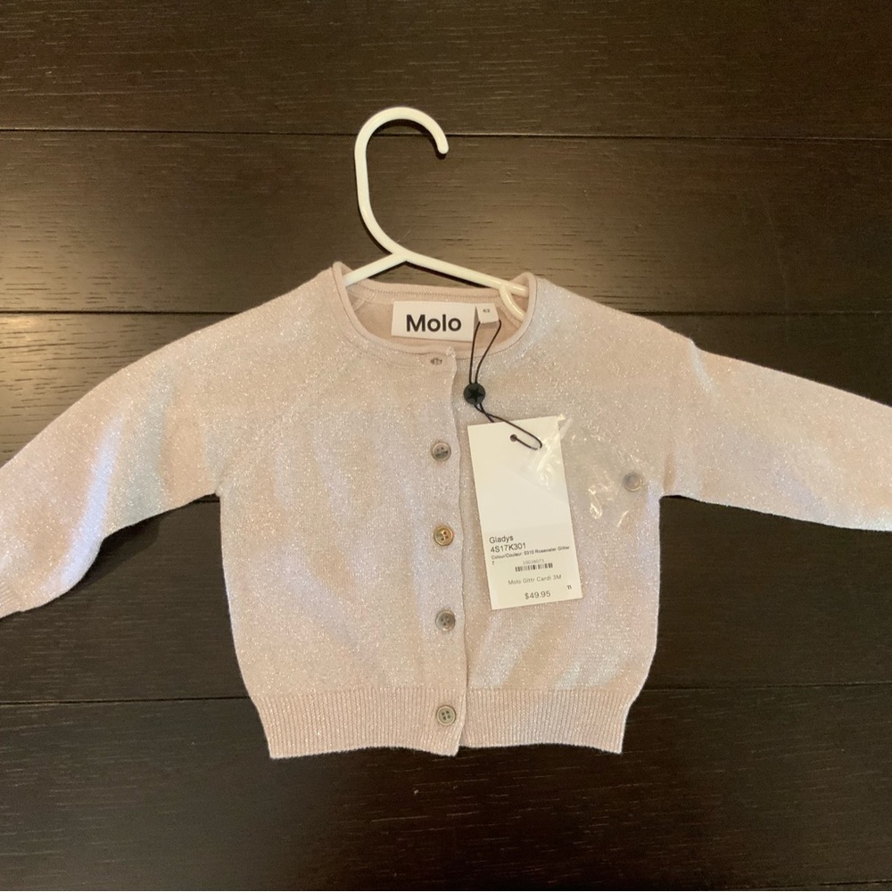 Molo Shimmery Cardigan Size 62cm (3m) NWT